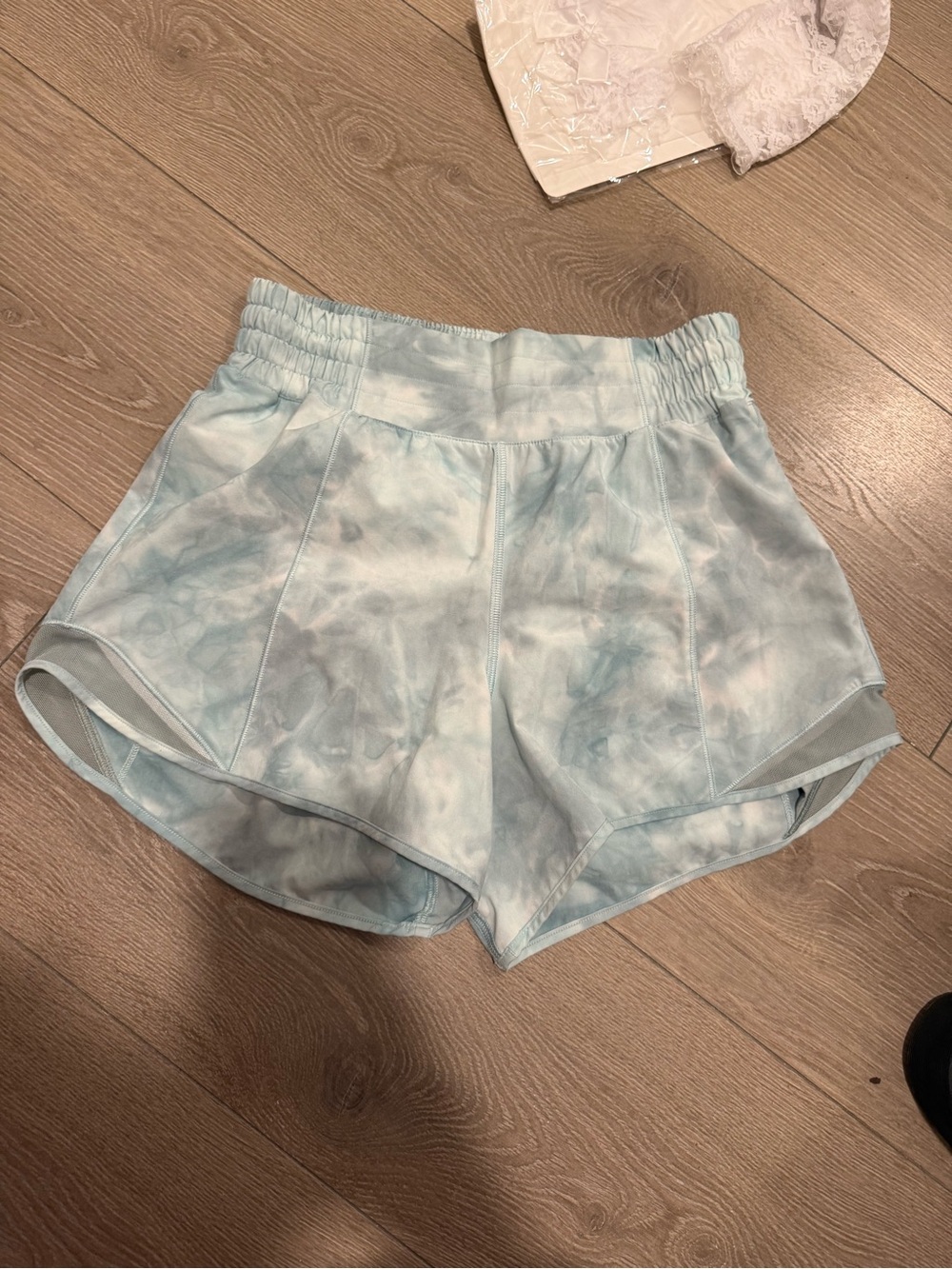 lululemon athletica Light Blue Tie-Dye Athletic Shorts